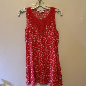 Forever 21 Red Floral Lace Dress
